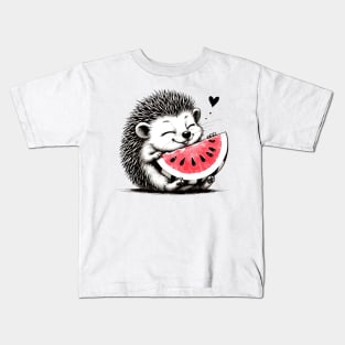 Blissful Hedgehog Delight Kids T-Shirt